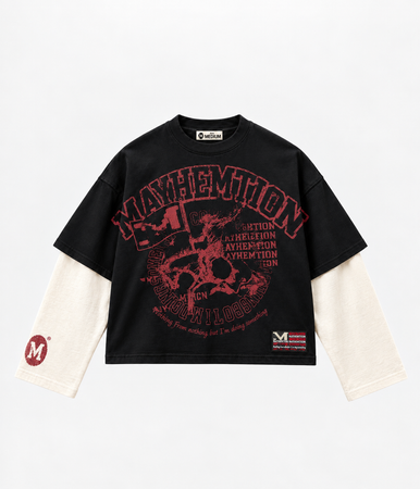 Rodeo Layered Long-Sleeve – Black