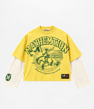 Rodeo Layered Long-Sleeve – Yellow