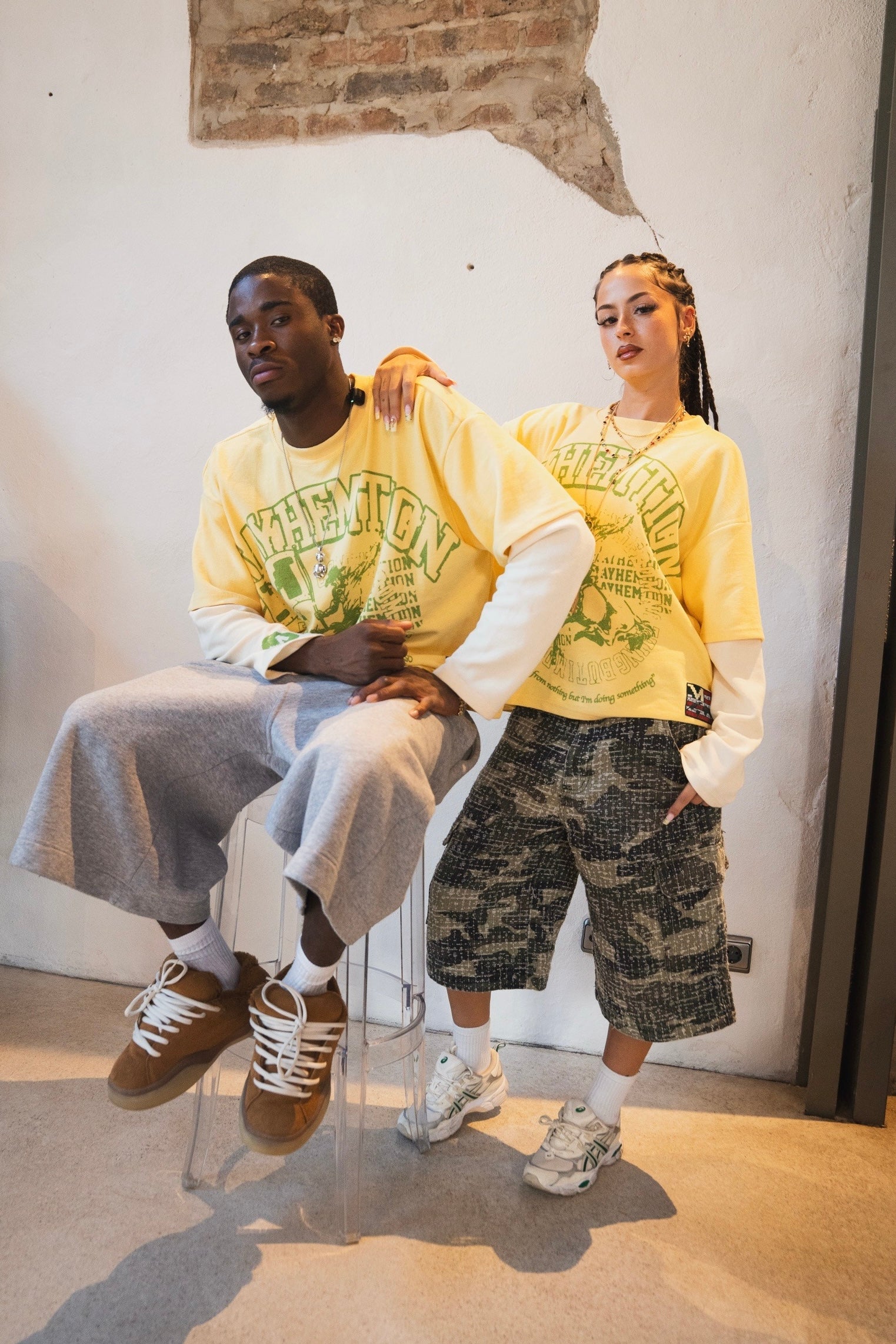 Rodeo Layered Long-Sleeve – Yellow